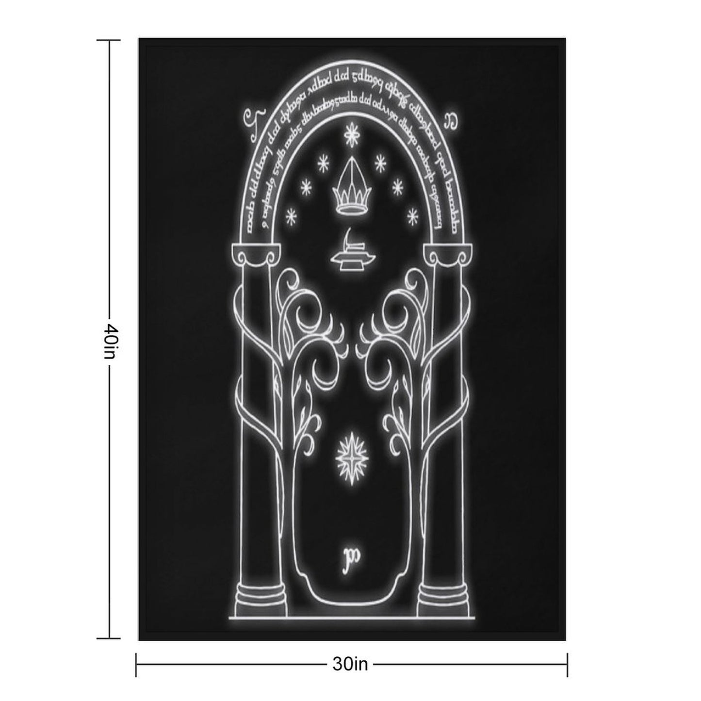 Mines of Moria Door Throw Blanket