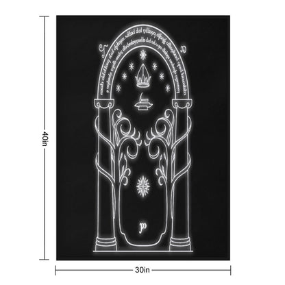Mines of Moria Door Throw Blanket