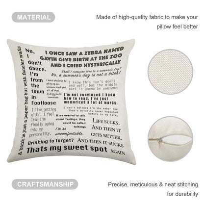 New Girl Nick Miller Quotes Linen Throw Pillow Cover