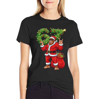 Santa Bigfoot 67 Meme Six Seven 6 7 Funny Bigfoot Xmas 67  Odor-resistant T-Shirt