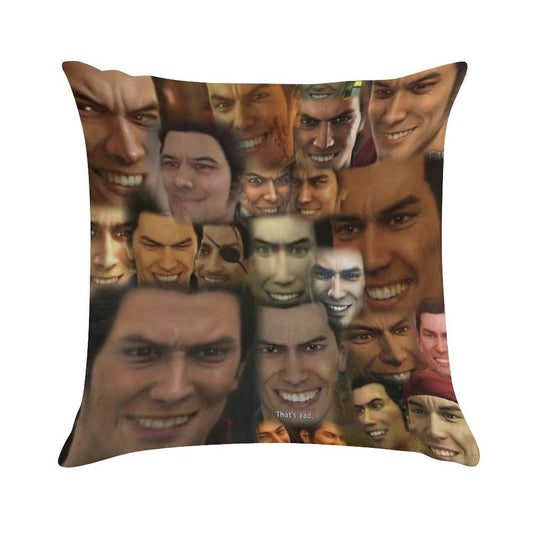 Happy Kazuma Kiryu ) Soft Ultra-Soft Texture Throw Pillow