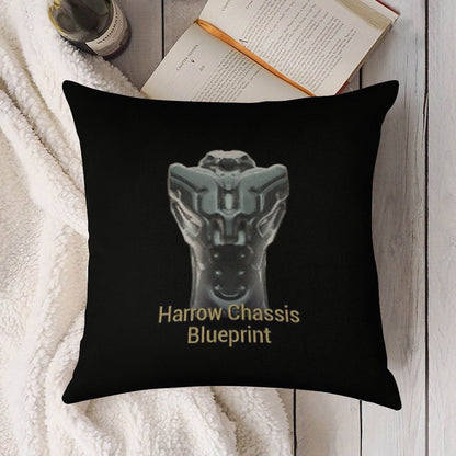 Harrow Chassis Blueprint Warframe Tennocon Meme Linen Throw Pillow Cover