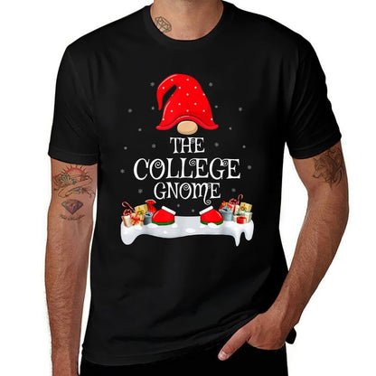 Family Matching Group The College Gnome Christmas  Oversized Silhouette T-Shirt