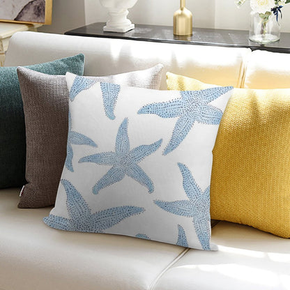 Dancing Blue Starfish Soft Style Accent Throw Pillow