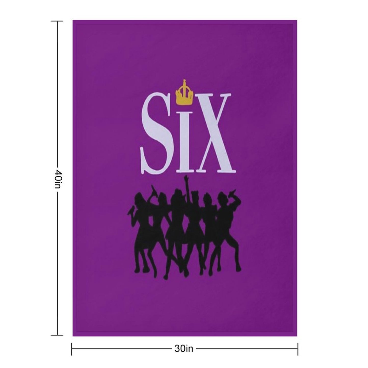 Six The Musical Playbill Throw Blanket