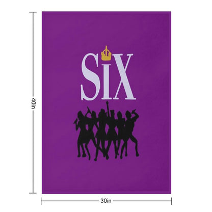 Six The Musical Playbill Throw Blanket
