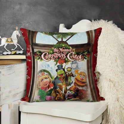 The Muppet Christmas Carol Linen Throw Pillow Cover