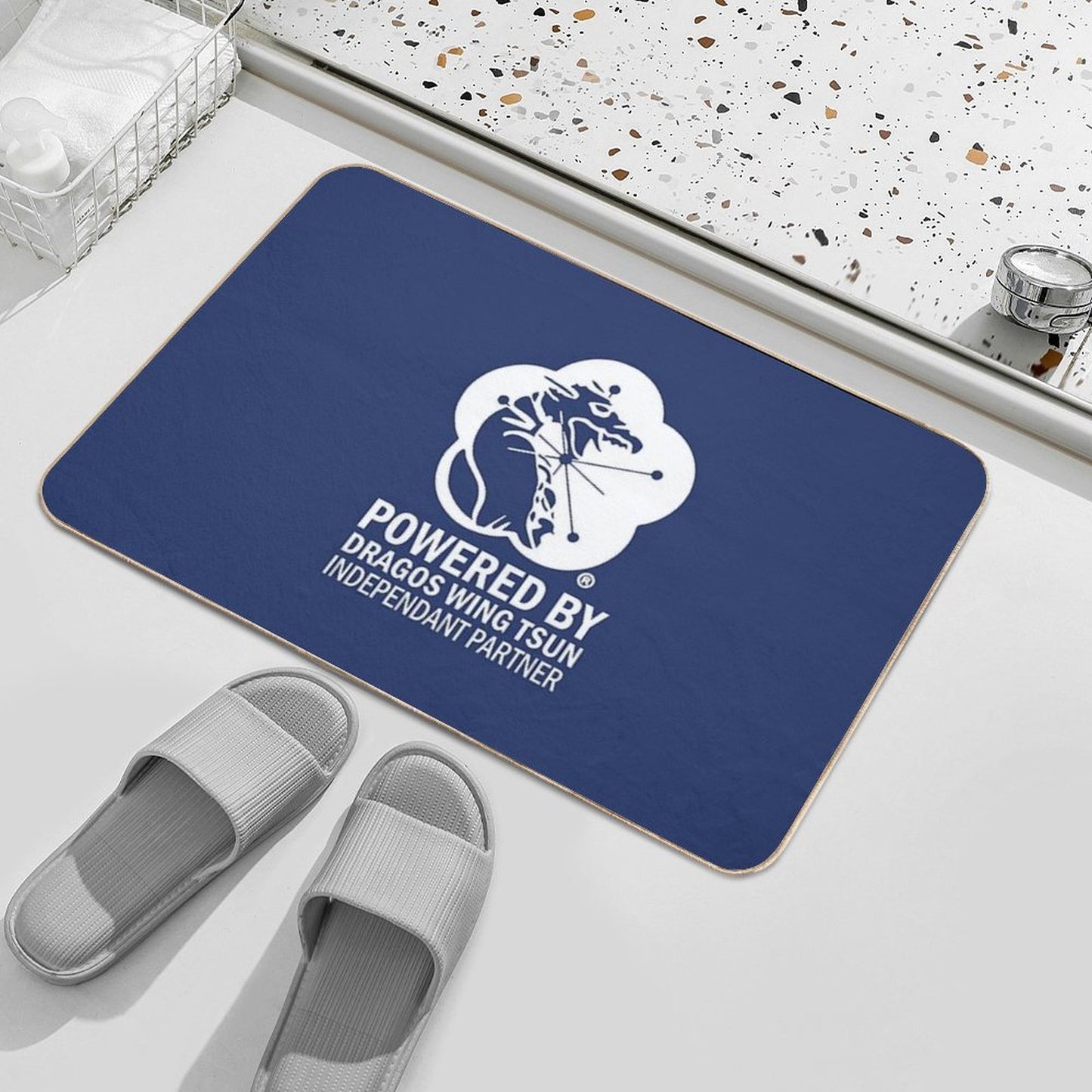 POWERED BY DRAGOS WING TSUN COLLECTION  Easy To Clean Bath Mat