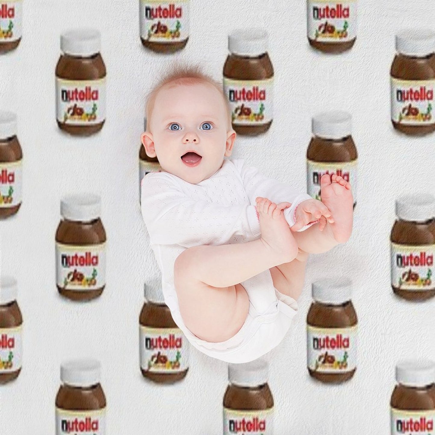 Real Nutella Throw Blanket