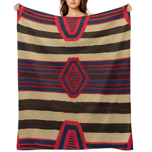 Indigenous Designs I  Chief's Blanket  Navajo Weavings Throw Blanket