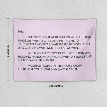 Letter to Sam Sammi Sammy Tapestry