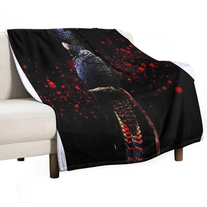 Red Tailed Black Cockatoo Throw Blanket