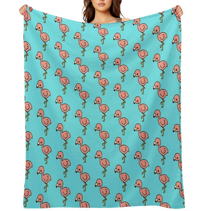 Cute Flamingo Throw Blanket