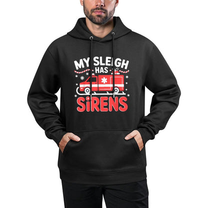 Christmas Paramedic EMT Ambulance Driver Sleigh Sirens Layering Staple Hoodie