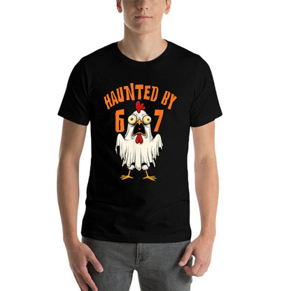 Funny Six Seven Chicken Ghost Z Halloween 67 Haunted by 67  Quick-drying T-Shirt
