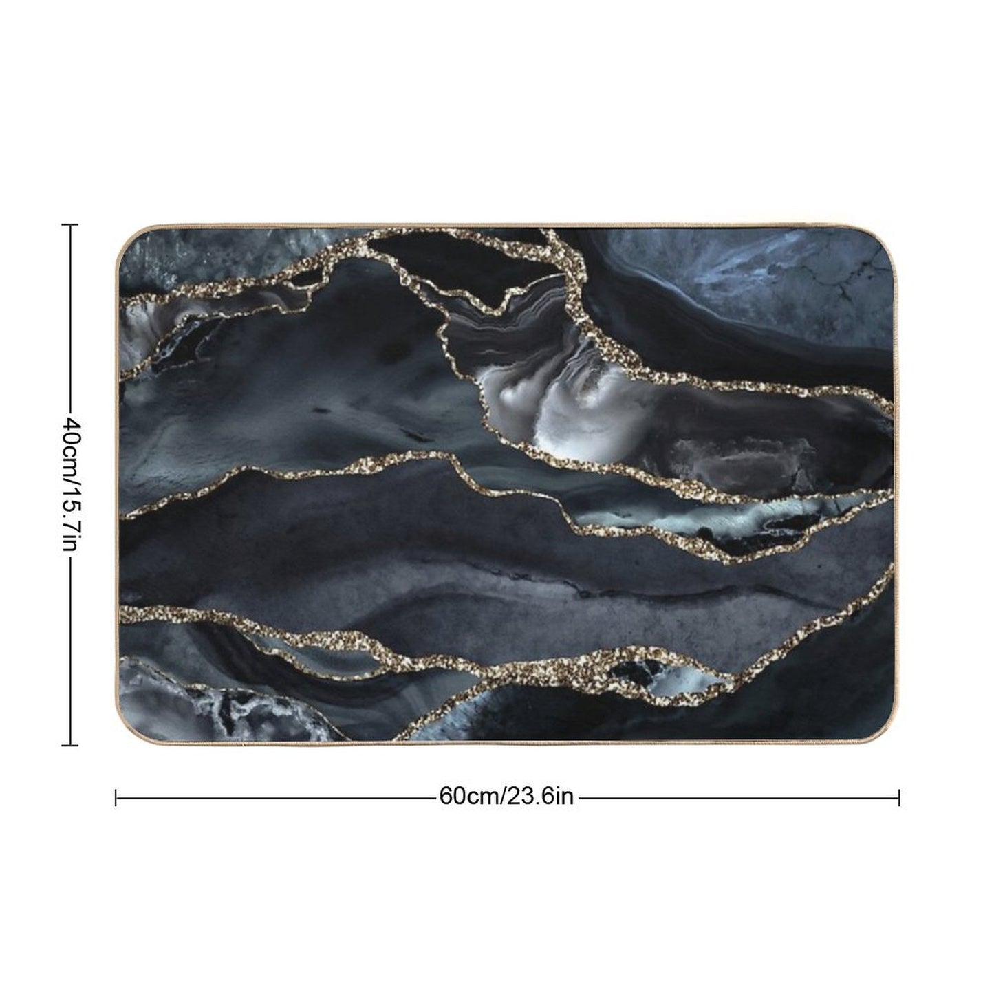Night Masculine Marble Landscapes Bath Mat