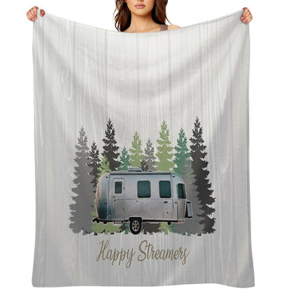 Happy Streamers Throw Blanket