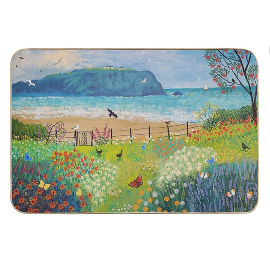 Garden Beside The Sea Bath Mat