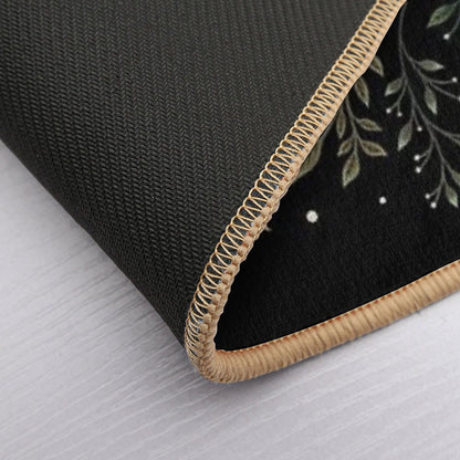 Moonlit Garden-Olive Green Bath Mat