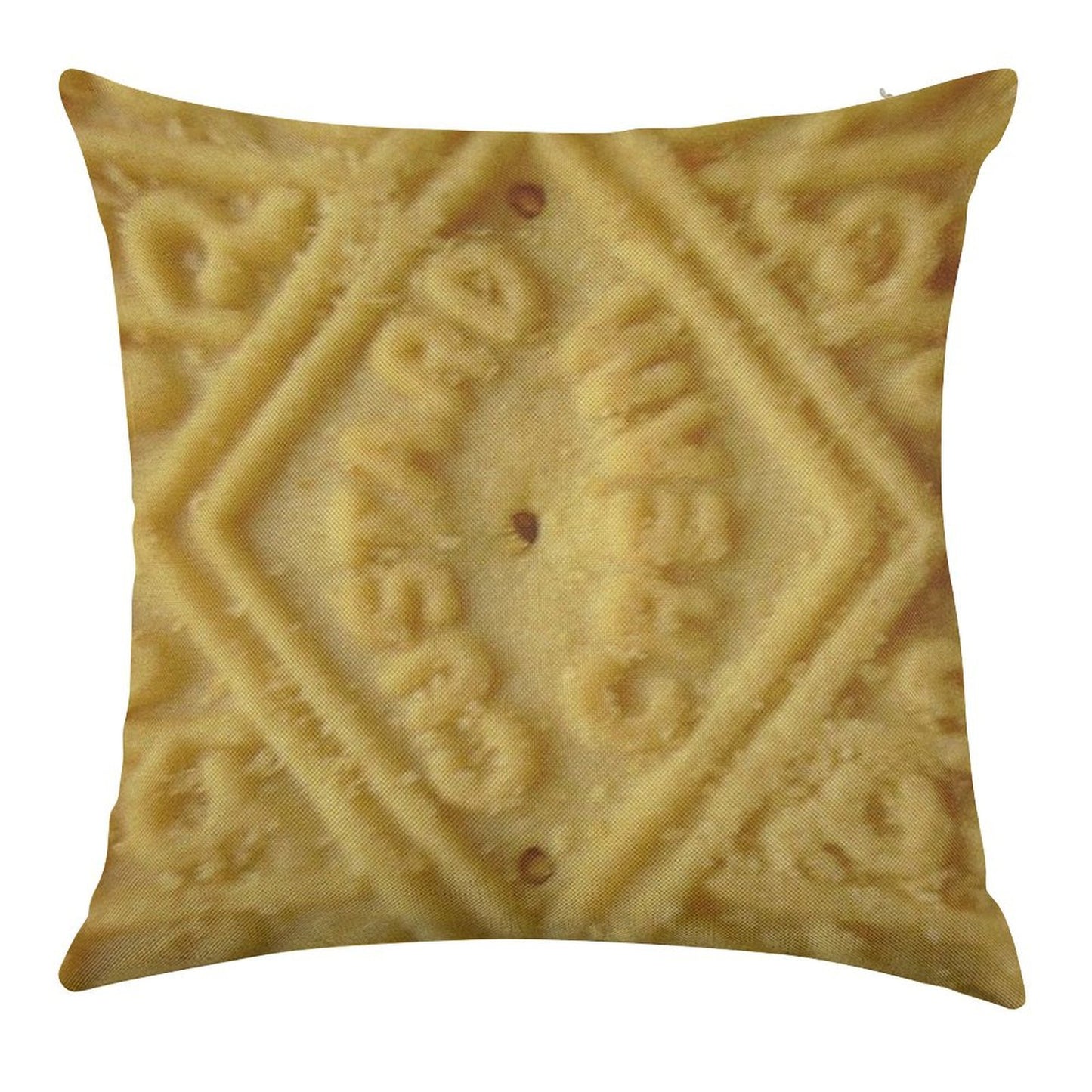 Custard Cream Linen Throw Pillow Cover