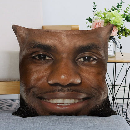 King James Lebron Linen Throw Pillow Cover