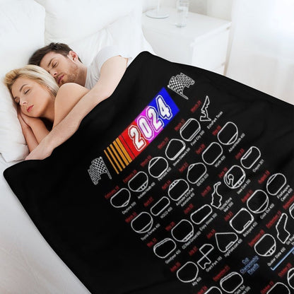 Schedule Nascar Cup Series 2024 Throw Blanket