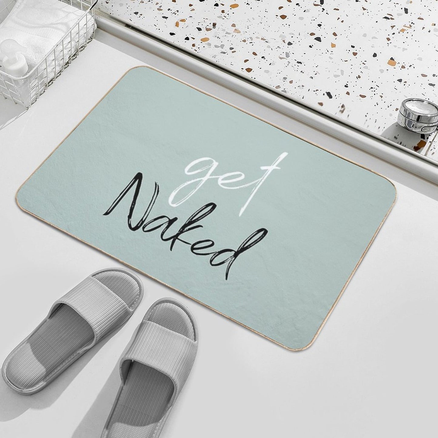 Get Naked Funny Bathroom Bath Mat