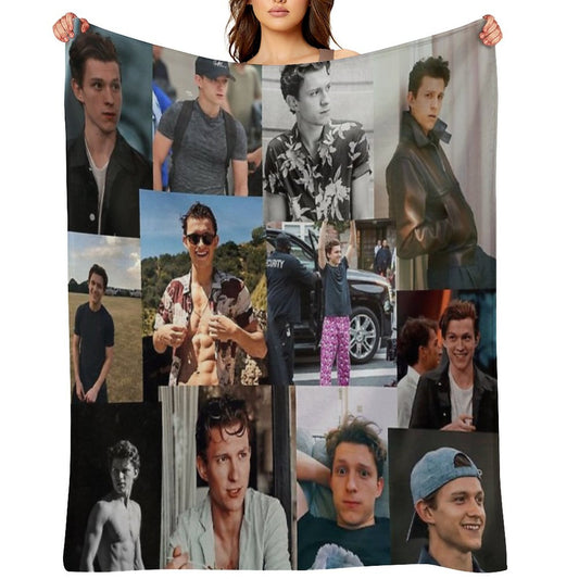 Tom Holland Collage Throw Blanket