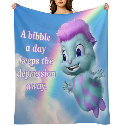 Bibble Motto Throw Blanket