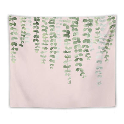 Eucalyptus Watercolor Pink Tapestry