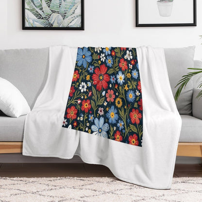 Floral Pattern 3 Throw Blanket