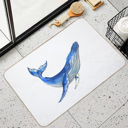 Watercolor Whale  Absorbent Bath Mat