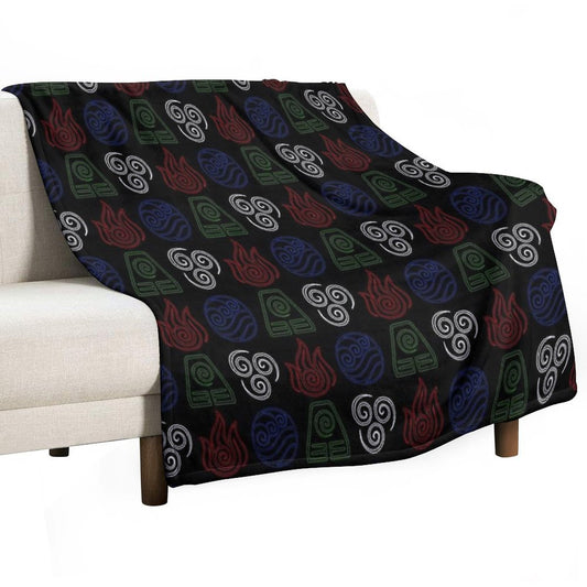 Four Elements Minimalist Throw Blanket