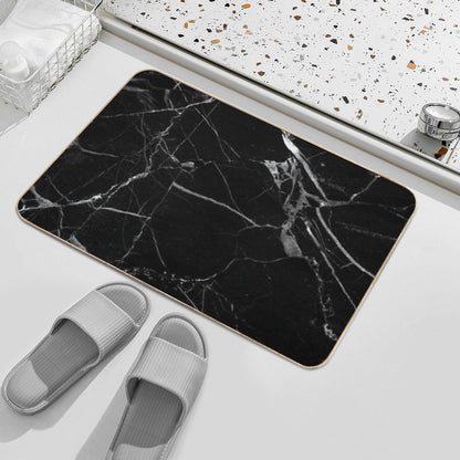 Black And White Marble Bath Mat