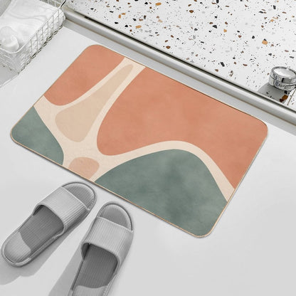 Earth Tones Shapes Bath Mat