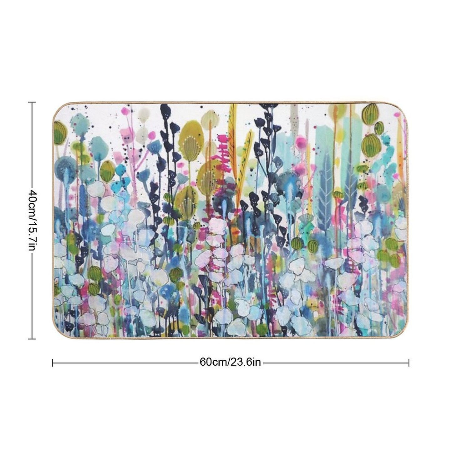 Colorful Side Road  High-Traffic Bath Mat