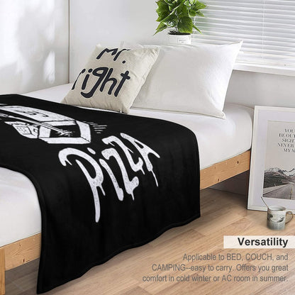 Death By Pizza Throw Blanket
