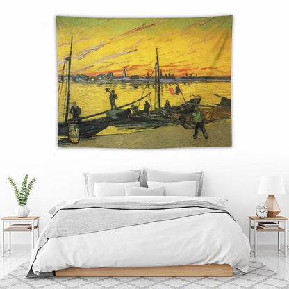 Van Gogh’s Barges (Stevedores) Tapestry