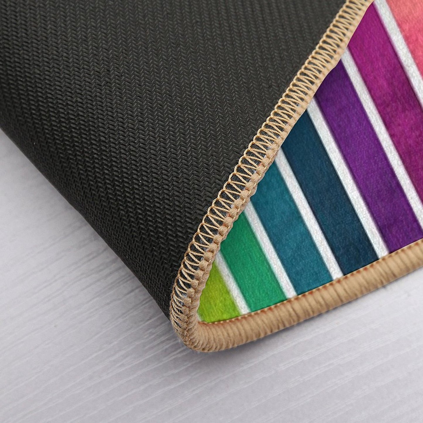 Rainbow Stripes Bath Mat