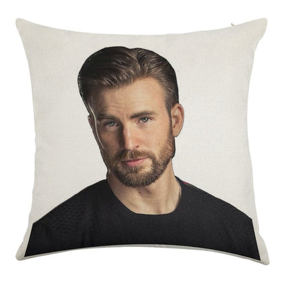 Chris Evans Being Hot Linen Throw Pillow Cover