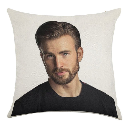 Chris Evans Being Hot Linen Throw Pillow Cover