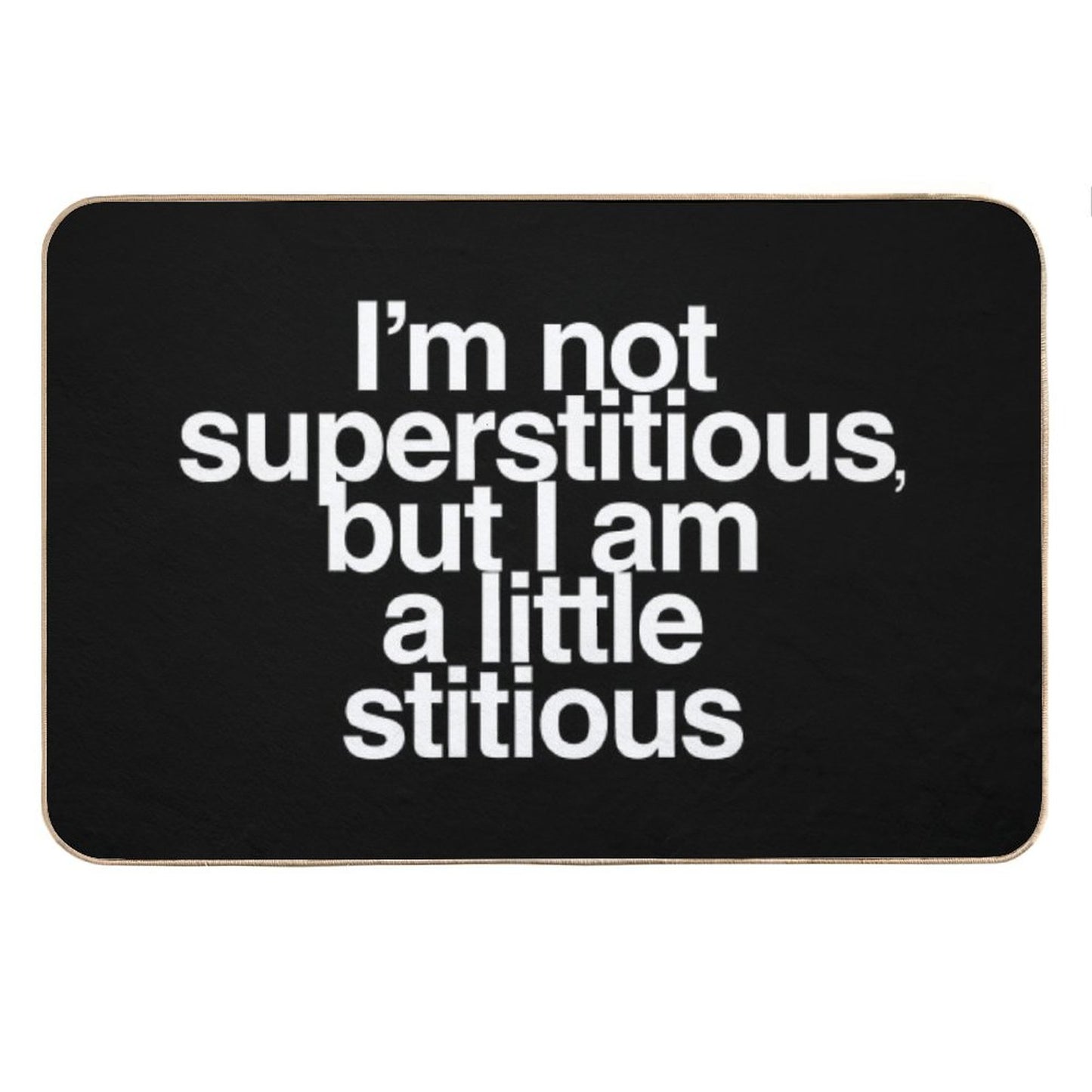 A Little Stitious Bath Mat