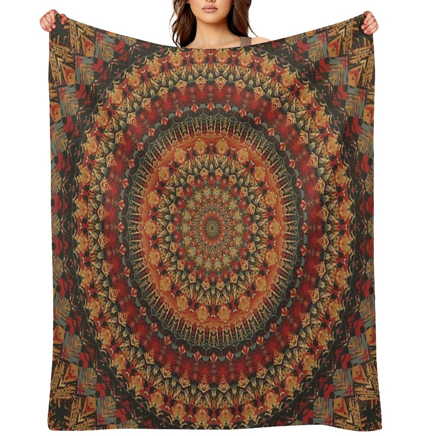 Mandala 128 Throw Blanket