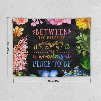 Between The Pages (black) Tapestry