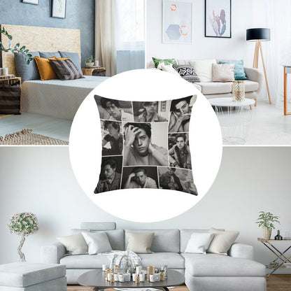 Cole Sprouse Black And White Linen Throw Pillow Cover