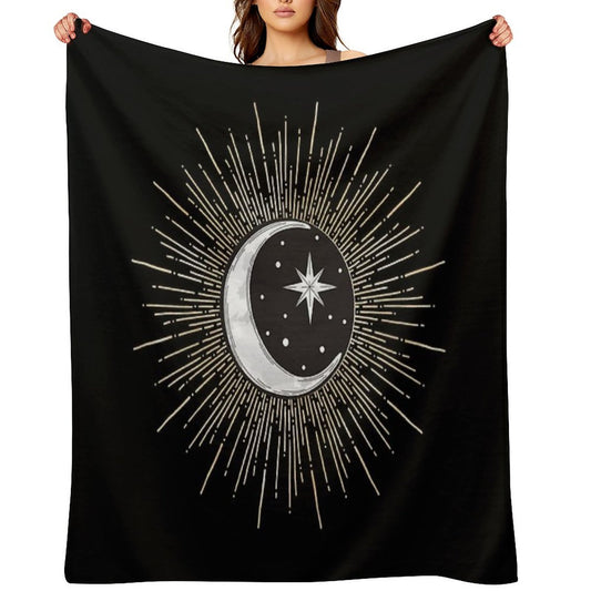 Darklina Moon Throw Blanket
