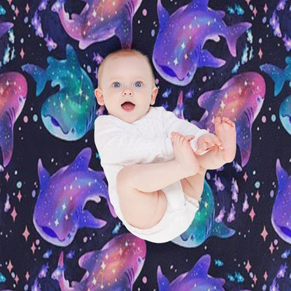 Cosmic Whale Shark Throw Blanket