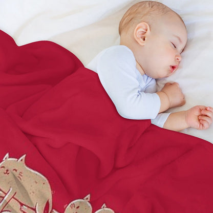 I Love Cats Heart Throw Blanket