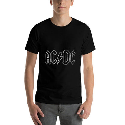 ACDC Rock Music Band Jagged Logo  Slim-fit Cut T-Shirt