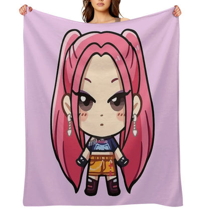 Mira Kpop Demon Hunters Throw Blanket